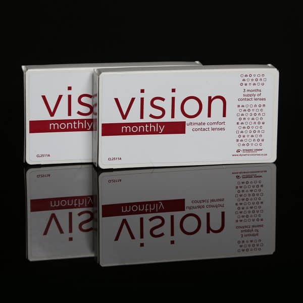 Vision monthly ultimate comfort contact lenses by Dynamic Vision packaging